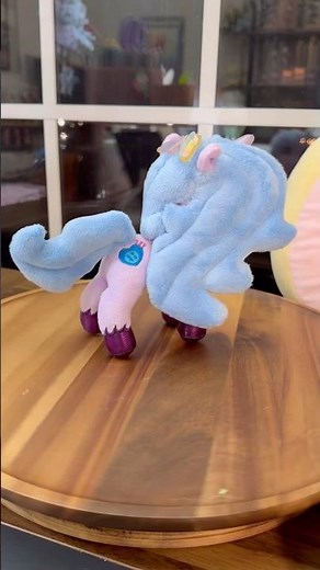 Uni-cycling an Izzy Moonbow plush. #mylittlepony #mlp #plush