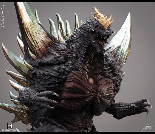 MonsterVerse SpaceGodzilla Redesign Concept Art- スペースゴジラ, Jared Modina- ジャレッド
