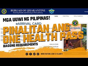 GOODBYE ONE HEALTH PASS, HELLO eARRIVAL CARD!