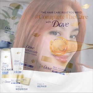 Experience vibrant color and healthy-looking hair with care (vs non-conditioning shampoo, with regular use). Repair and nourish your hair, and enjoy the freedom to style with Dove. #CompleteTheCare ASC No. U0115P022825D | Dove