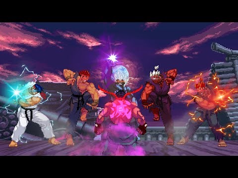Ryu vs Akuma - All Transformation and Crap! Street Fighter Super Epic Battle!
