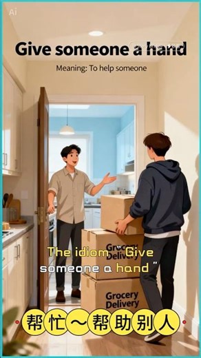 Give someone a hand 助人为乐 #bilingual #idioms #englishlearning #english #englishspeaking #中英字幕 #英语表达
