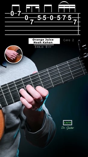 Orange Juice – Noah Kahan | Banjo Part Transcribed for Guitar (Post-Chorus) | Dr. Guitar