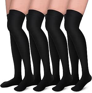 Aoliks Compression Socks for Women & Men 4 Pairs, Best Support for Nurses Running Travel