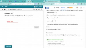 What is the maximum value that the graph of y = \sin x assumes?... | Filo