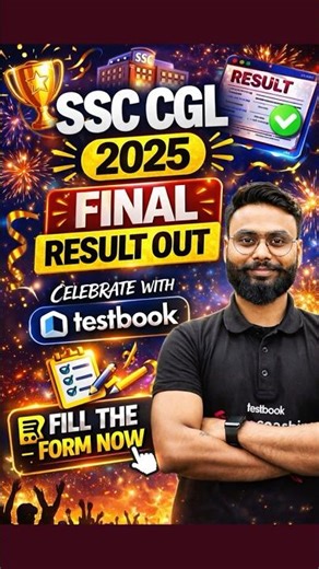 SSC CGL 2025 Final Result Out | Celebrate with Testbook | Fill the Form Now #shortsfeed #gauravsirgk