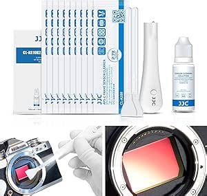 Upgraded Camera Sensor Cleanning Kit Cleaner Set with Bright Built in Light Cleaning Handle & 10PCS 16MM APS-C Sensor Cleaning Swabs & Sensor Cleaning Solution for APS-C Frame CCD and CMOS Sensors