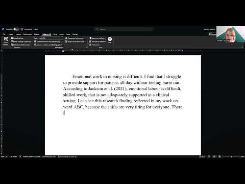 How to incorporate references into a reflective paper with examples from nursing