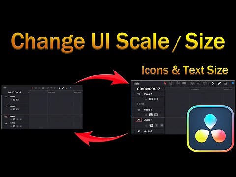 How to Change DaVinci Resolve UI Scale / Size