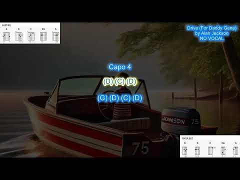 Drive for Daddy Gene NO VOCAL (capo4) by Alan Jackson play along with scrolling chords and lyrics