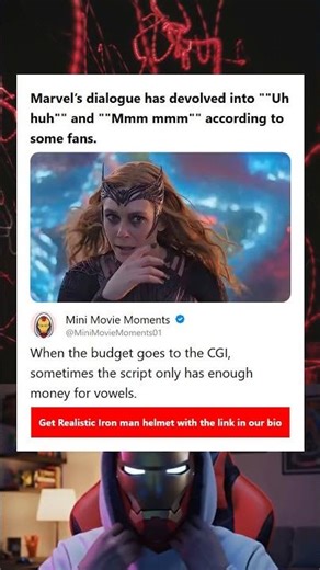 Marvels dialogue has devolved into Uh huh and Mmm mmm according to some fans