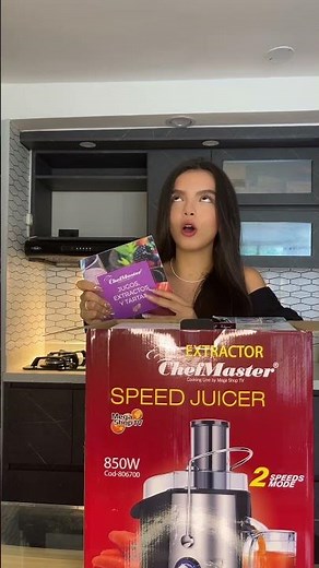 Extractor de Jugos Frutas y verduras 850 Watts Chef Master Mega Shop TV