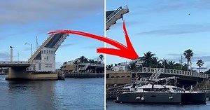 Yacht vs drawbridge: Florida sailors make terrible mistake