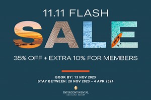Save more on your next Samui getaway. From now till 13 November 2023, we’re offering a sweet 35% off our Best Flexible Rate, *Simply book a minimum of 21 days in advance for a stay of at least 3 nights. What’s more, IHG One Rewards members will get an extra 10% off, plus access to an exclusive preview sale happening now till 13 November 2023. ☀️ Book by: 13 November 2023 ☀️ Stay between: 28 November 2023 – 4 April 2024 ☀️ Reserve now: https://bit.ly/465CSVI Resort Phone Number 📲 077 429 100 📲 