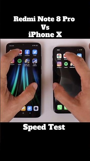 Redmi Note 8 Pro vs iPhone X – SPEED TEST SHOWDOWN! Who Wins? 🚀 #shorts