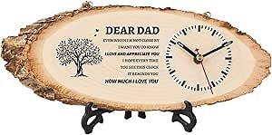 BeauGift Dad Gifts for Fathers Day from Daughter Son, Dad Birthday Gifts for Daddy, Wooden Clock Birthday Gift Idea for Father, Fathers Day Present from Child to My Daddy