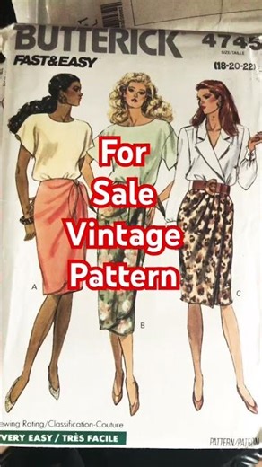 Vintage pattern for sale 10/10/25