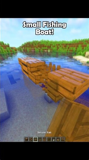 Minecraft Small Fishing Boat 🤓 #minecraft #shorts
