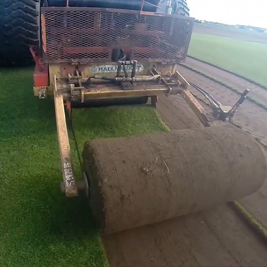 Ever wondered how sod is harvested? Now you know. https://chdr.tv/7164d | Cheddar Gadgets