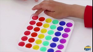 2 Pack Raibow Plastic Pop It Fidget Toys - Fidget Bubble Pop | Round and Square Fidget Toys Squeeze Stress Relieving, Autism | Fidget Bubble Toy for Kids & Adults