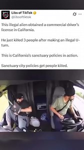81K views · 2.2K reactions | This illegal alien obtained a commercial driver’s license in California. He just kiIIed 3 people after making an illegal U-turn. This is California’s sanctuary policies in action. | Libs of Tik Tok | Facebook