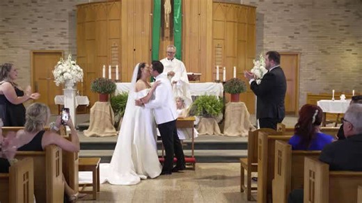 Flower Girl Doesn't Approve Of Couple's First Kiss On Altar | Happily TV