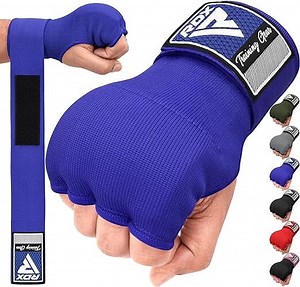 RDX Gel Boxing Hand Wraps Inner Gloves Men Women, Quick 100cm Long Wrist Straps, Elasticated Padded Fist Under Mitts Protection, Muay Thai MMA Kickboxing Martial Arts