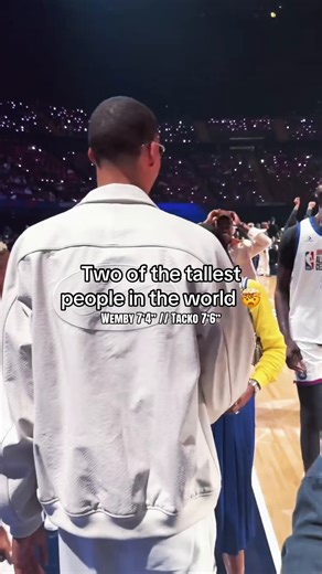 Wemby looking up at someone else is wild 😯 Watch the NBA All-Star Celebrity Game NOW on ESPN and the ESPN App 🎥 🍿 | ESPN