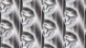 Abstract liquid silver background with soft flowing elements, metallic modern design, reflection silky wallpaper, seamless background, animation loop stock video