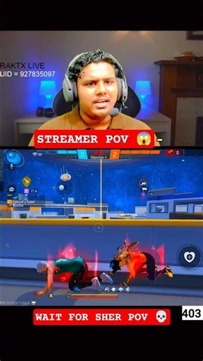 STREAMER POV v/s SHER LIVE POV 😱 CS RANKED 😎 2x SNIPER JOD 💀 #aseelmurga