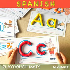 Spanish Alphabet Play Dough Mats Preschool Printables Toddler Activities ABC Tracing Practice Homeschool Kindergarten Pre-k Playdough Mats - Etsy