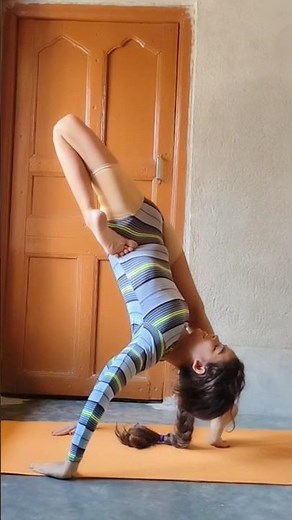 Mastering Advanced Front Bending Yoga | Deep Flexibility & Focus 🧘‍♀️✨ #yoga #yogae