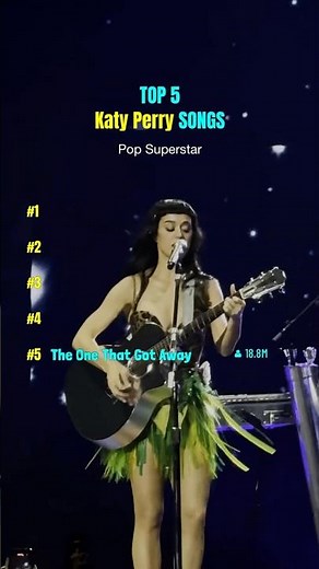 The 5 Most Popular Katy Perry Songs #Firework #Pop #KatyPerry