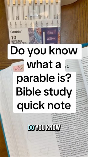 Put this Bible study quick note on what a parable is right in your Bible #biblejournal