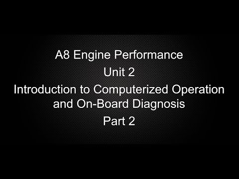ASE A8 Engine Performance Unit 2 Introduction to Computerized Controls and On-Board Diagnosis Part 2