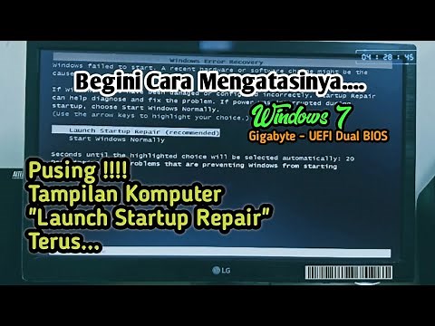 How to Overcome Display Launch Startup Repair | Windows 7 Error Recovery | Gigabyte - UEFI Dual BIOS