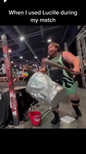 Replying to @suetyflounder76 #screammovie Lucille is Thirsty #fyp #wrestling #walkingdead #negan #