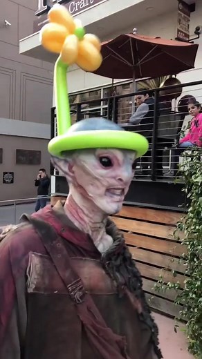 hes outta this world! alien played by @sampepper #alien #cosplay #makeup #specialeffects #touchdowncelebration #cheesy