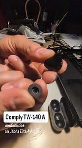 Comply TW-170-A foam ear tips on Jabra Elite 4 Active #earbudswireless #earbuds #activenoisecancel