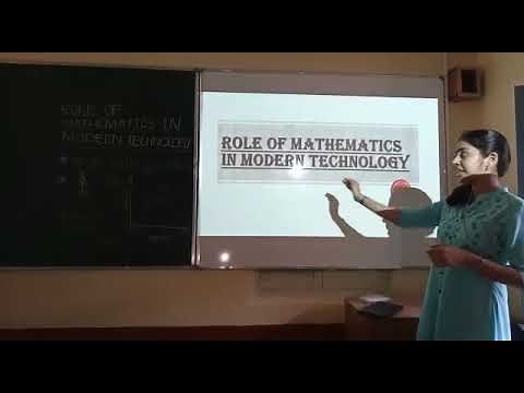 "ROLE OF MATHEMATICS IN MODERN TECHNOLOGY" seminar presentation by Shubha S Revanakar