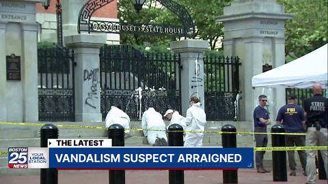 Suspect in Massachusetts State House vandalism arraigned
