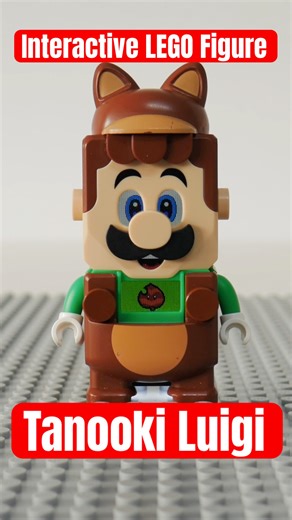 🦝 LEGO Tanooki Luigi Interactive Figure #lego #shorts #luigi #legoluigi