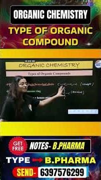 Typed Of Organic Compounds In 2 Minutes ! #organicchemistry #pharmacyindiaplus