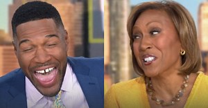'GMA': Robin Roberts Disses Michael Strahan's Teeth on the Air
