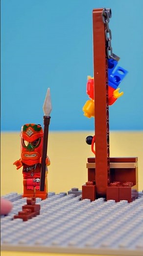 I built a simple trap for a LEGO barbarian… #lego #legomoc