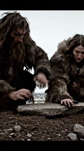 Storing nuts in a deep pit cache, dug precisely into the earth.