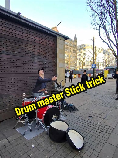Drum master Stick trick . #DrumBeats #DrumSounds #percussion #MetaView #uklife