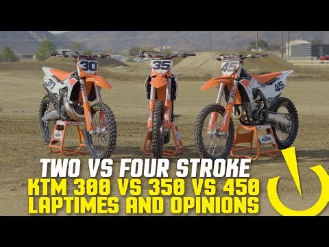 2023 KTM 300 SX VS 350 SX-F VS 450 SX-F | 2 Stroke Versus 4 Stroke | Laptimes and Comparison