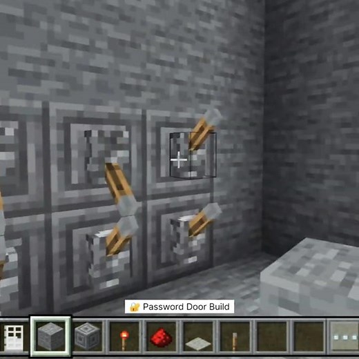 🔐 Minecraft Password Door 🚪 | Secret Base Redstone Trick in MCPE & Java #minecraft #gaming #top #op