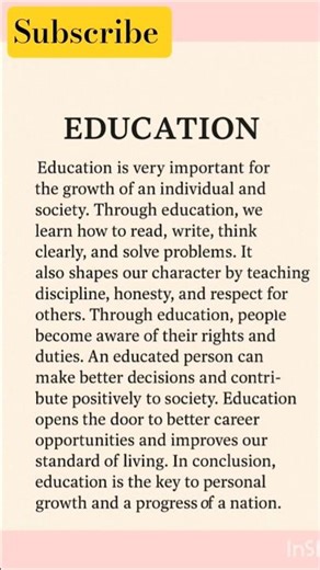 Essay on Education in 100 words #shorts #trending #viral